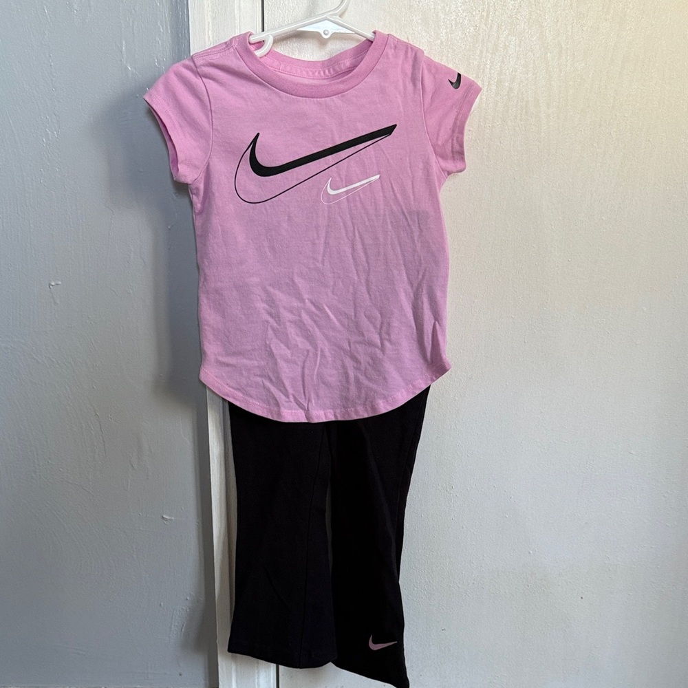Nike Kids Light Pink and Black Tee